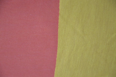 Viskosestrick "Ida" doubleface pink/gelb